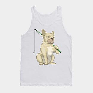 French Bulldog Fisher Fishing rod Fishing Tank Top